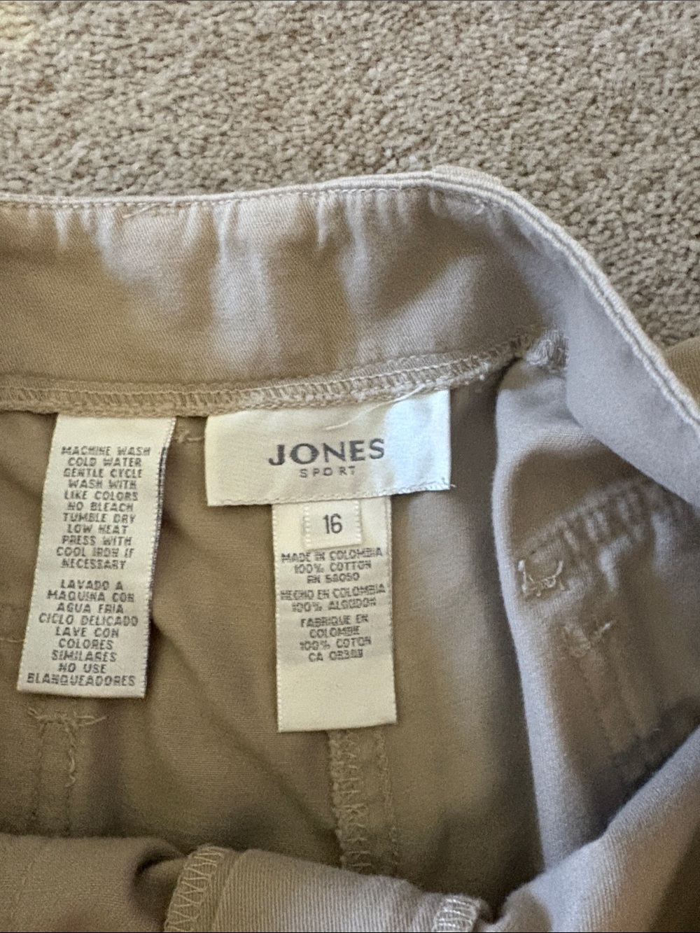 High-Rise Beige Utility Bermuda Shorts - Picture 2 of 3